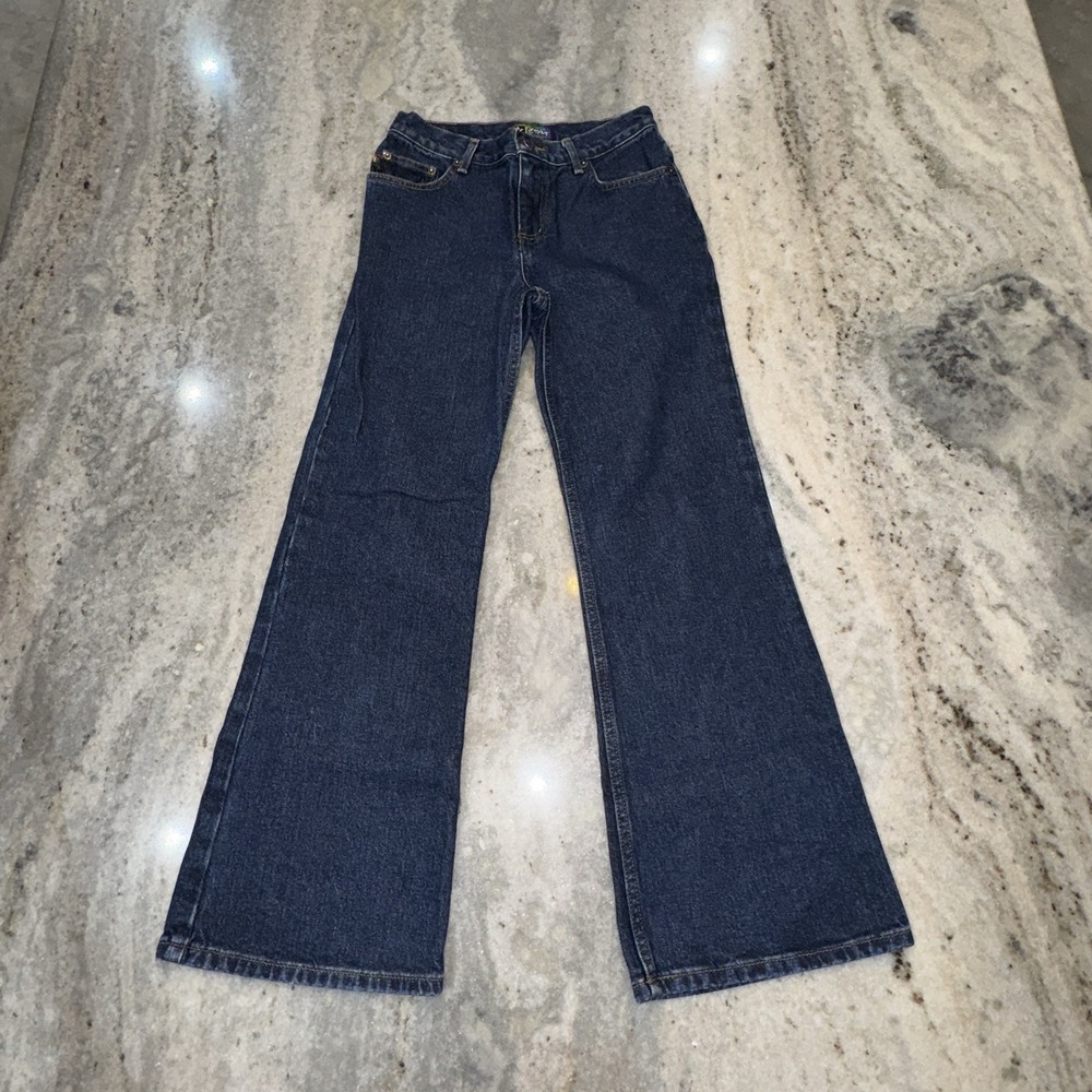 Vintage JOLT 25x27 Youth 14 Juan's Bootcut Flare Dark Wash Denim Y2K School